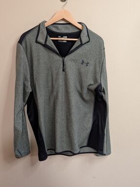 Under Armour ColdGear 1/4 Zip Pullover XL Gray Black